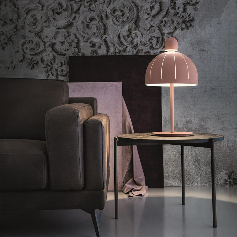 Nordic Pink Mushroom Metal LED Table Lamp