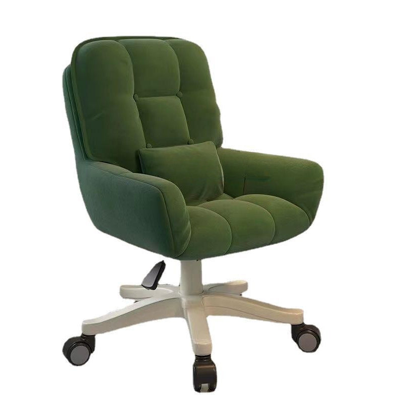 Modern Minimalist Rectangular Velvet Leather Vanity Stool Rotatable Sliding Backrest For Bedroom