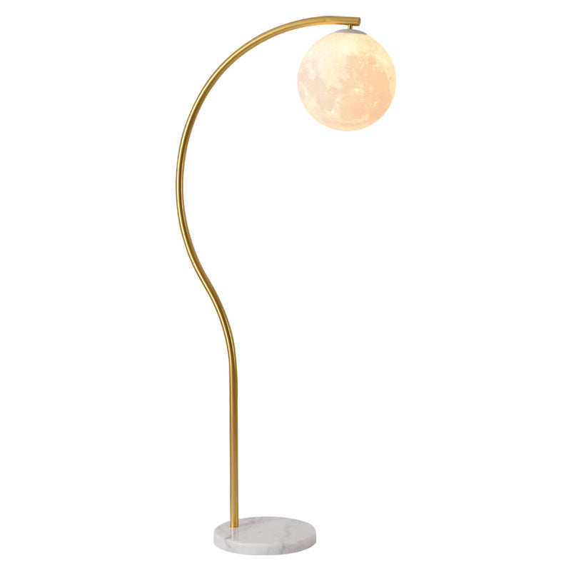 Modern Minimalist Iron Marble 1-Light Standing Floor Lamp