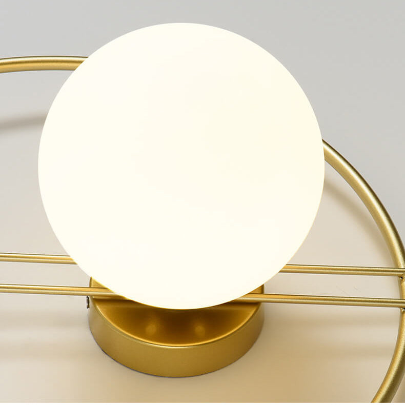 Nordic Creative Circle Ring Glass Ball 1-Light Wall Sconce Lamp