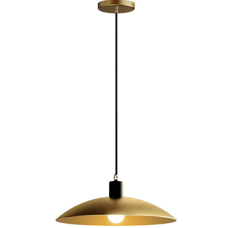 Nordic Minimalist Gold Color Copper 1-Light Pendant Light