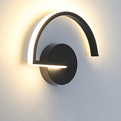 Modern Creative Half Round Iron LED Wall Sconce Lamp