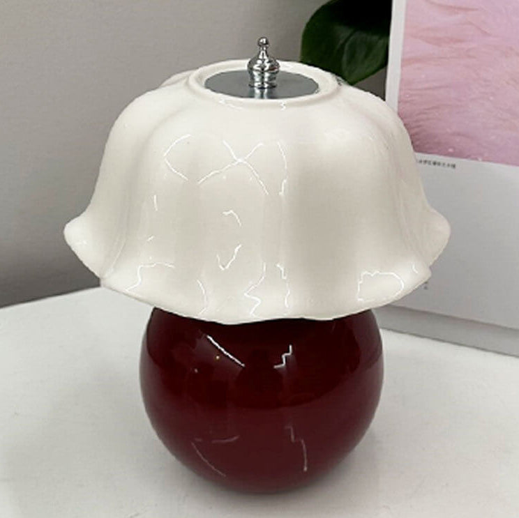 Modern Minimalist Decorative Floral Ceramic LED Table Lamp
