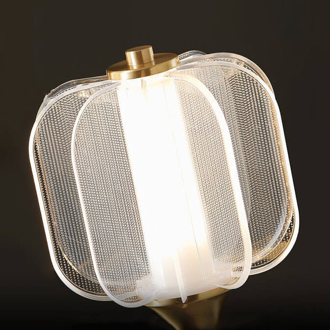 مصباح حائط LED بتصميم صيني مصنوع من النحاس والأكريليك بالكامل بتصميم إبداعي