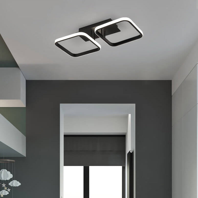 مصباح LED شبه مسطح بتصميم مربع إبداعي بسيط على الطراز الاسكندنافي
