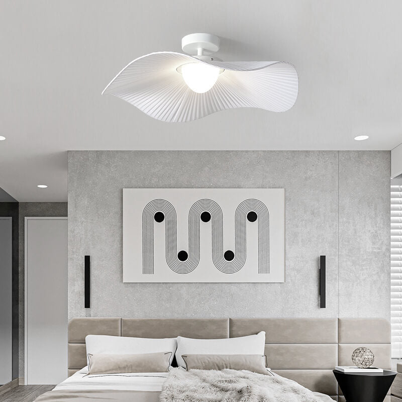مصباح LED شبه مدمج بتصميم ورقة اللوتس القماشية الإبداعية الحديثة