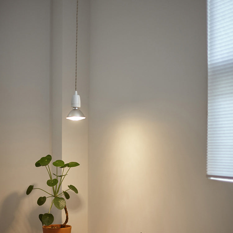 Contemporary Industrial Aluminum Cone Shade Ceramic Head 1-Light Pendant Light For Living Room