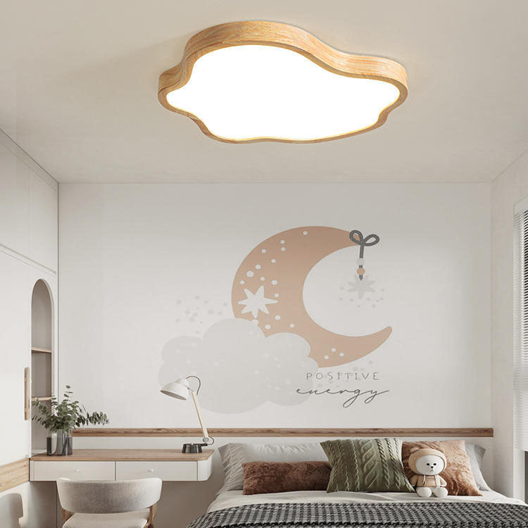 日本のミニマリスト ログクラウド アクリル LED フラッシュマウント シーリングライト