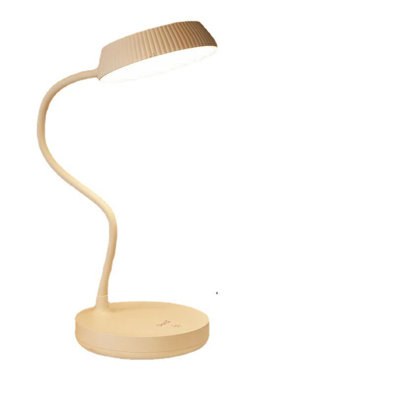 Nordic Minimalist Round Plate LED Touch Eye Protection USB Desk Lamp