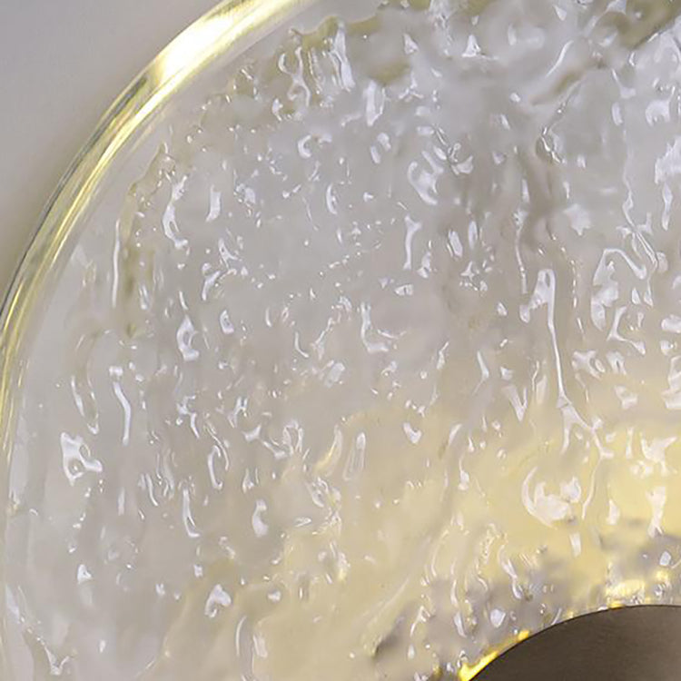 مصباح حائط LED دائري من الكريستال بتصميم تموجات مائية فاخر معاصر لغرفة المعيشة