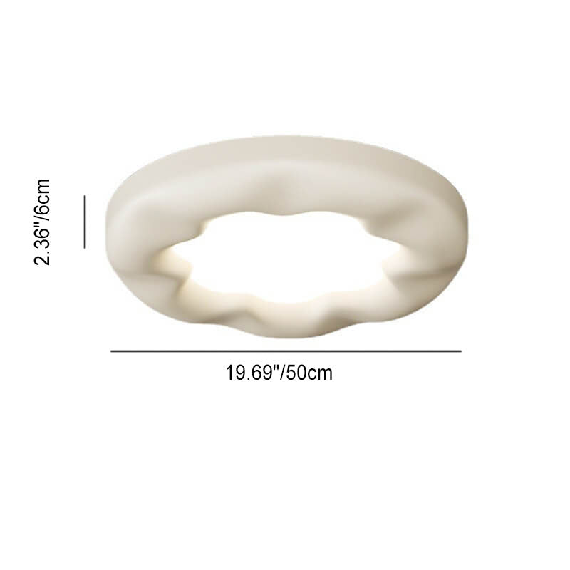 Modern Cream Flower Design Resin Acrylic LED Flush Mount Ceiling Light