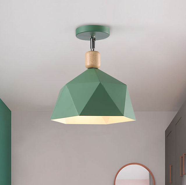 Modern Minimalist Macron Semi-Flush Mount Light