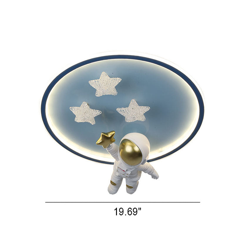 Modern Creative Planet Astronaut LED Flush Mount Lighting