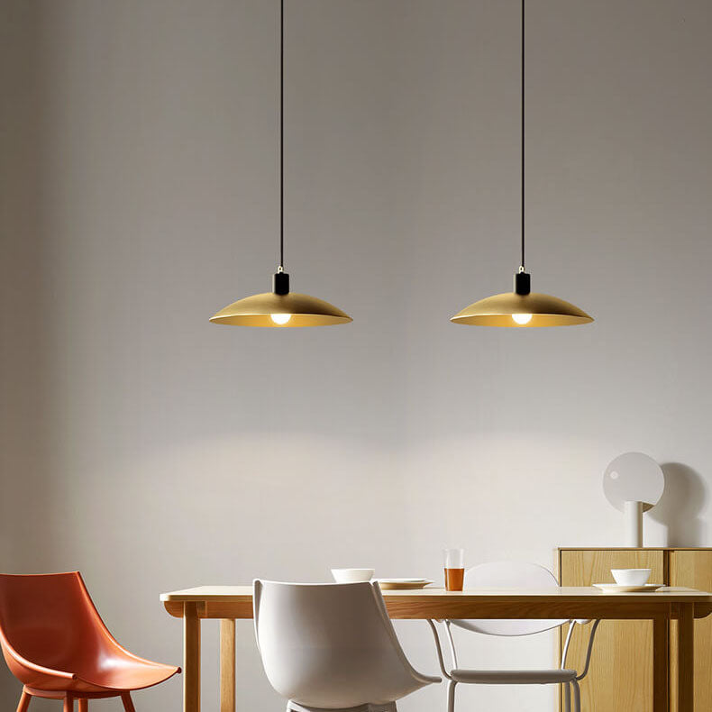 Nordic Minimalist Gold Color Copper 1-Light Pendant Light