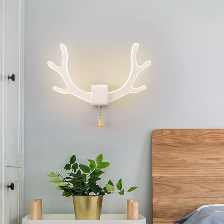 Contemporary Creative Antler Iron Acrylic LED Wall Sconce Lamp For Bedroom