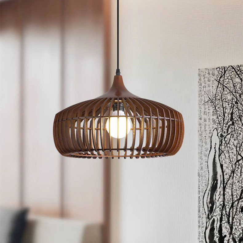 فانوس خشبي عتيق تقليدي، مصباح معلق واحد لغرفة المعيشة