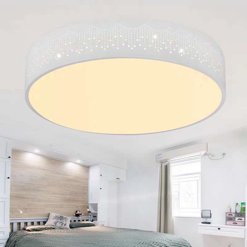 Modern Creative Meteor Round Children's Iron Acrylic LED Flush Mount Light