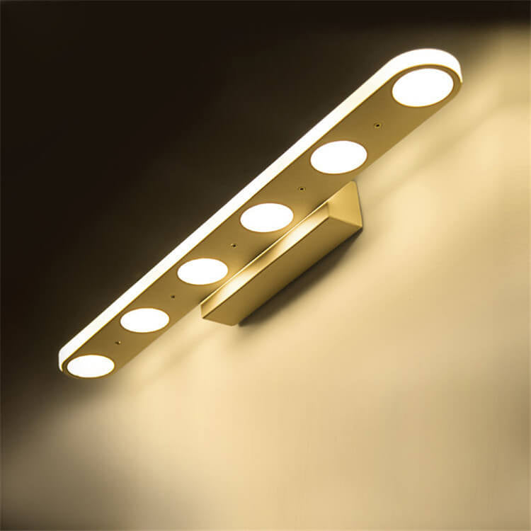 Modern Simple White Long Oval Acrylic Vanity Light 4/6 Light Wall Sconce Lamp