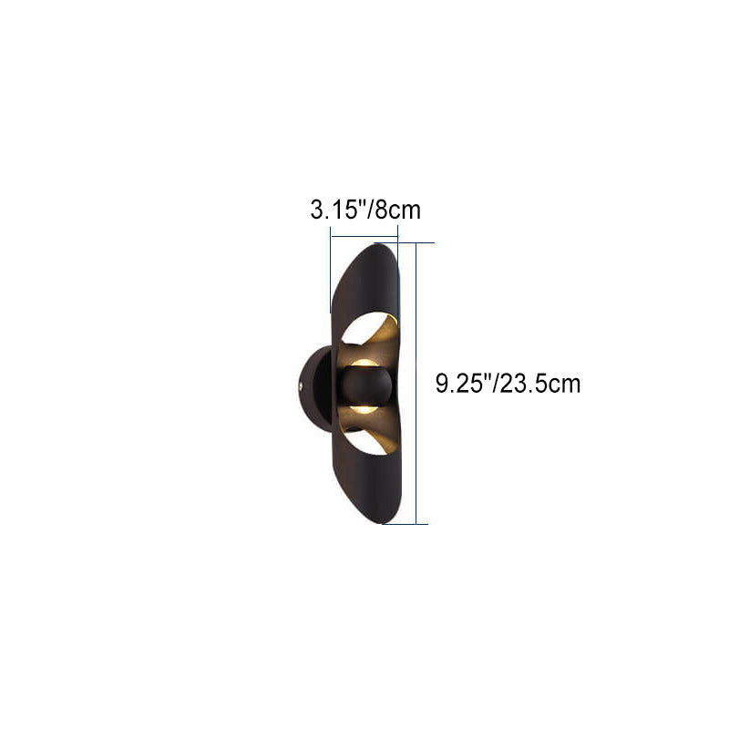 Modern Creative Hollow Cylindrical Aluminum LED Wall Sconce Lamp