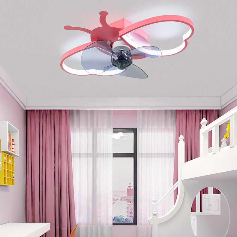 مروحة سقف LED على شكل فراشة من السيليكون بتصميم إبداعي من Nordic Creative