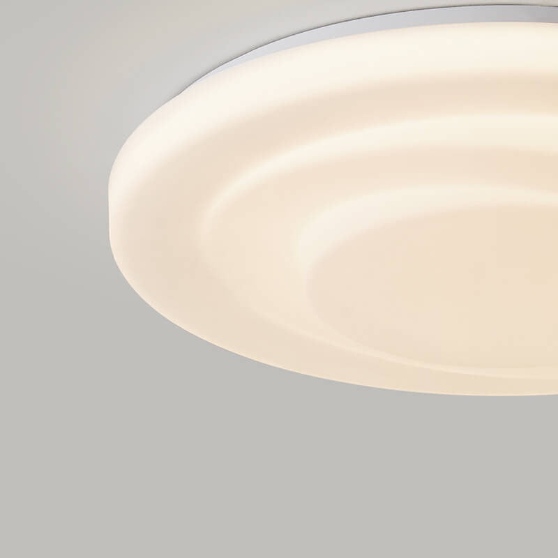 Modern Minimalist PE Swirl Round Iron LED Flush Mount Ceiling Light