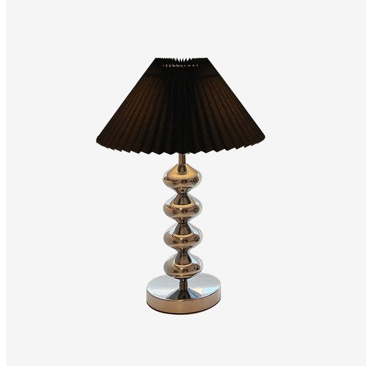 Modern Light Luxury Simple Wrought Iron Pleats 1-Light Table Lamp