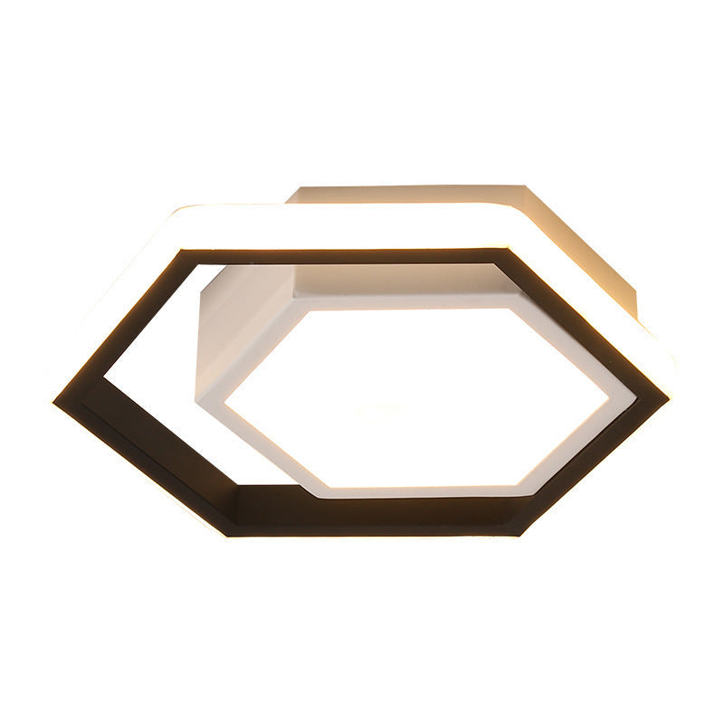 مصباح سقف LED بتصميم هندسي سداسي الشكل بتصميم حديث وبسيط