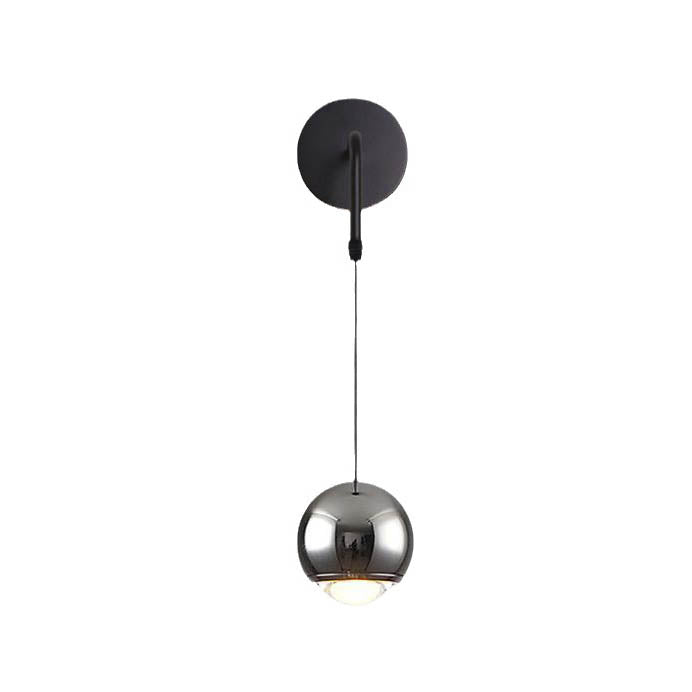 Modern Minimalist Round Ball Aluminum Glass LED Wall Sconce Lamp For Bedroom