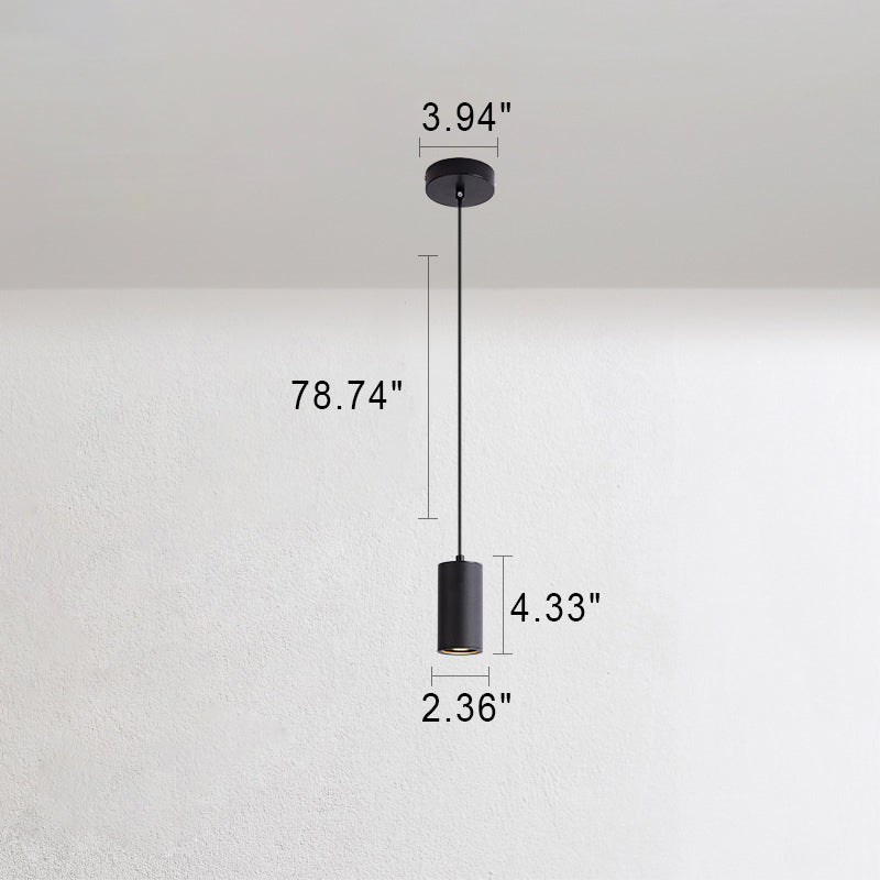 Nordic Minimalist Column Iron Mini 1-Light Pendant Light