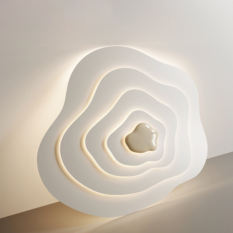 مصباح سقف LED عصري بسيط من الراتنج الكريمي السحابي لغرفة النوم