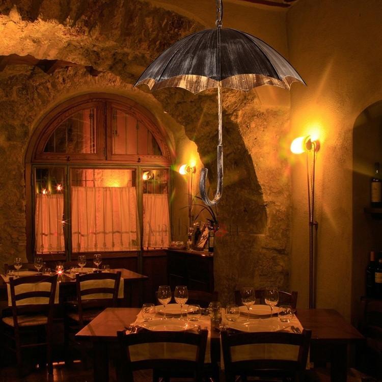 Retro Industrial 5-Light Umbrella Chandeliers