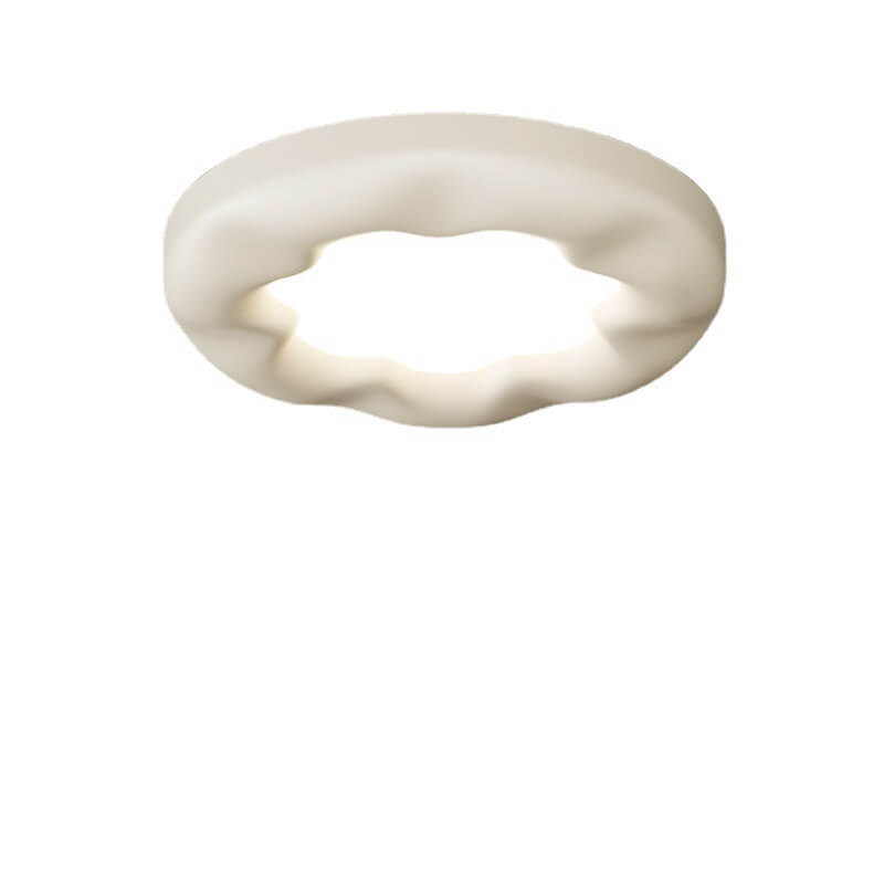 Modern Cream Flower Design Resin Acrylic LED Flush Mount Ceiling Light