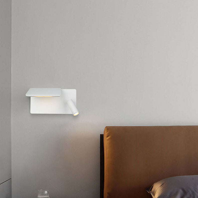 مصباح حائطي للقراءة LED مربع مسطح بتصميم بسيط على الطراز الاسكندنافي