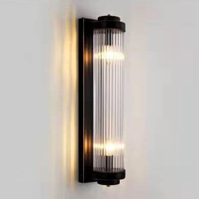 Modern Luxury Crystal Cylinder Column Rotation 2-Light Wall Sconce Lamp