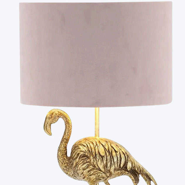 Nordic Luxury Flamingo Resin Fabric 1-Light Table Lamp