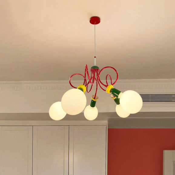 Modern Minimalist Iron Colored Fruit 2/3/5-Light Chandelier