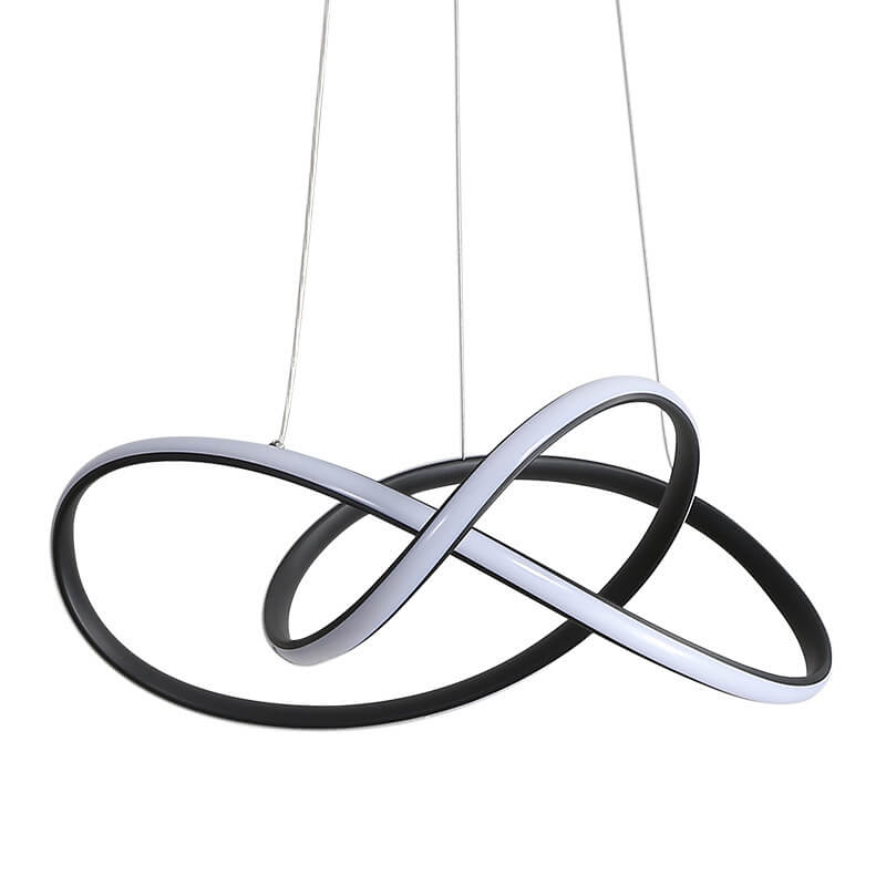 مصباح LED معلق على شكل حلقة من الألومنيوم بتصميم عصري بسيط