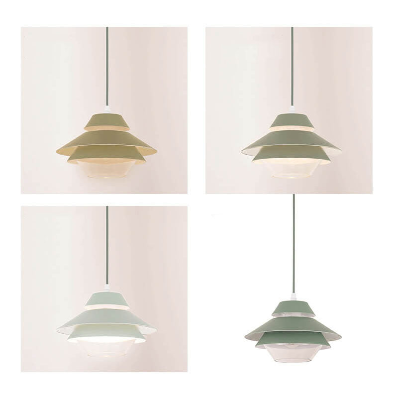 Modern Minimalist Flying Saucer Macaron 1-Light Pendant Light