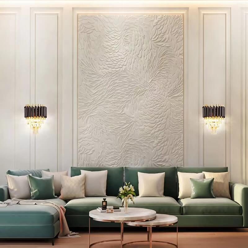 Modern Light Luxury Crystal 2-Light Wall Sconce Lamp