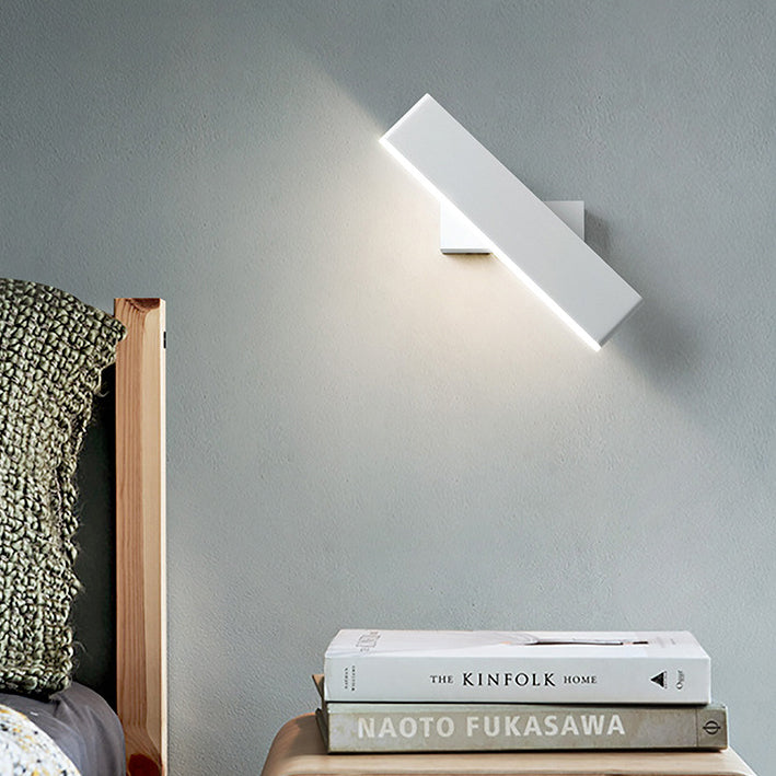 Modern Minimalist Acrylic Cuboid Iron LED Wall Sconce Lamp For Bedroom