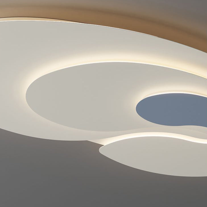 مصباح سقف LED دائري من الحديد بتصميم عصري بسيط لغرفة المعيشة