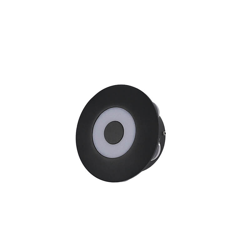 Modern Black Round Aluminum Indoor Outdoor Waterproof LED Wall Sconce Lamp
