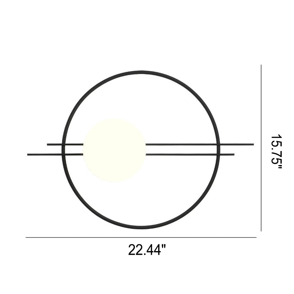 Nordic Creative Circle Ring Glass Ball 1-Light Wall Sconce Lamp