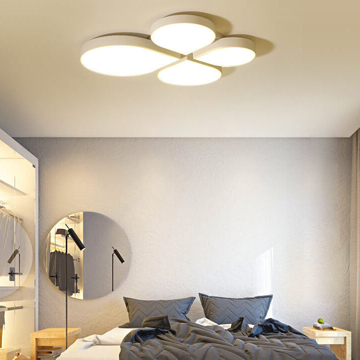 Modern Minimalist Four Leaf Clover Acrylic LED Flush Mount Ceiling Light