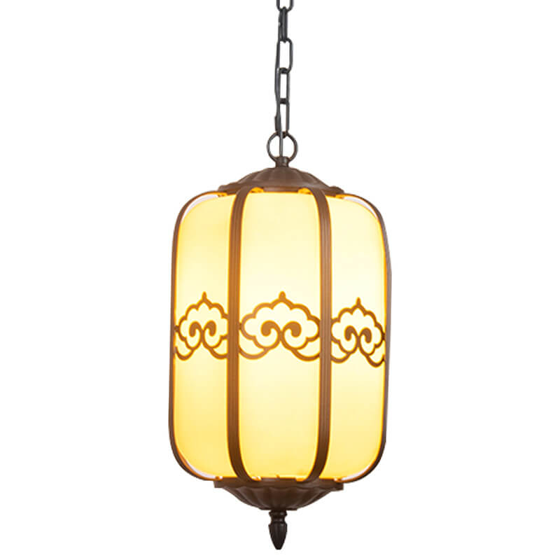 فانوس رخامي صيني حديث خارجي مقاوم للماء مزود بمصباح واحد معلق