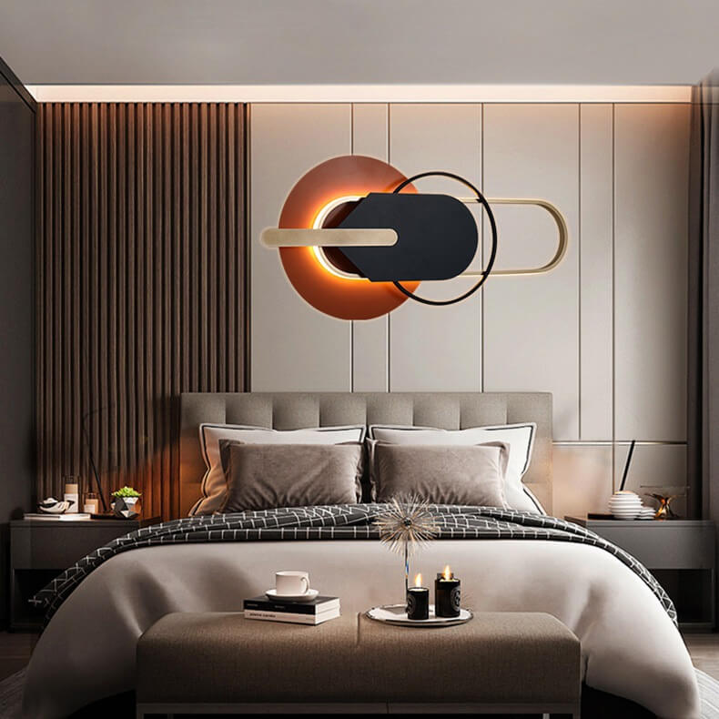 مصباح حائط LED هندسي دائري فاخر من Nordic Light