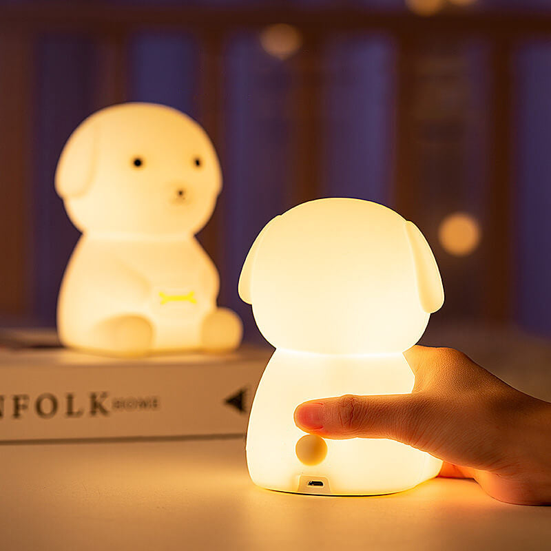 Creative Silicone Puppy LED Night Light Table Lamp
