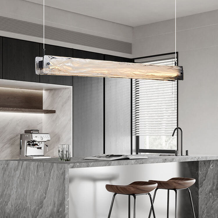 Modern Simple Cloud Glass LED Island Light Chandelier