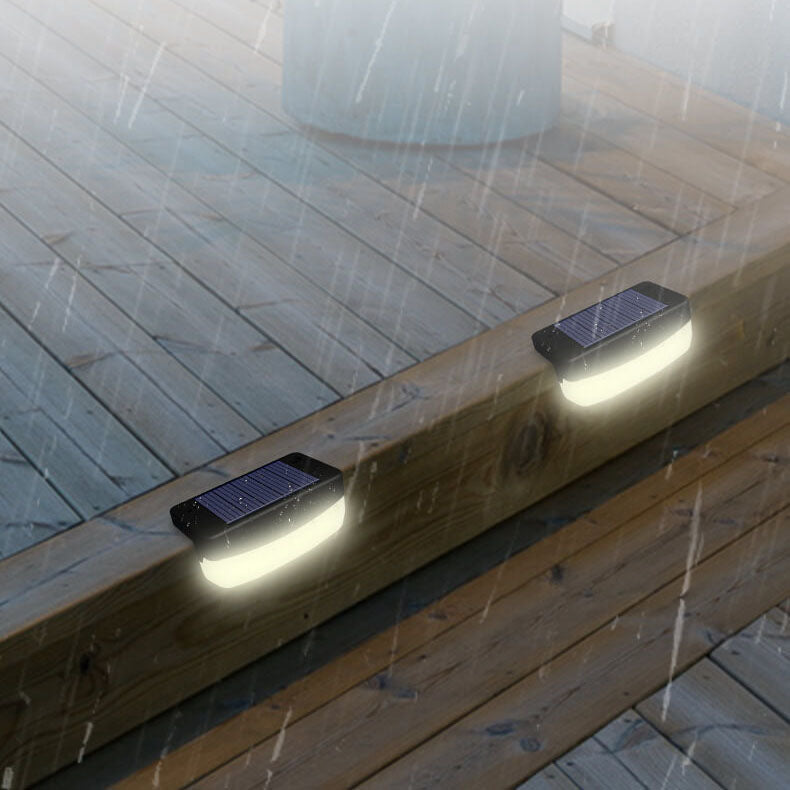 ضوء الدرج الخارجي بالطاقة الشمسية مقاوم للماء LED مسار الحديقة المناظر الطبيعية أضواء الدرج السطحية