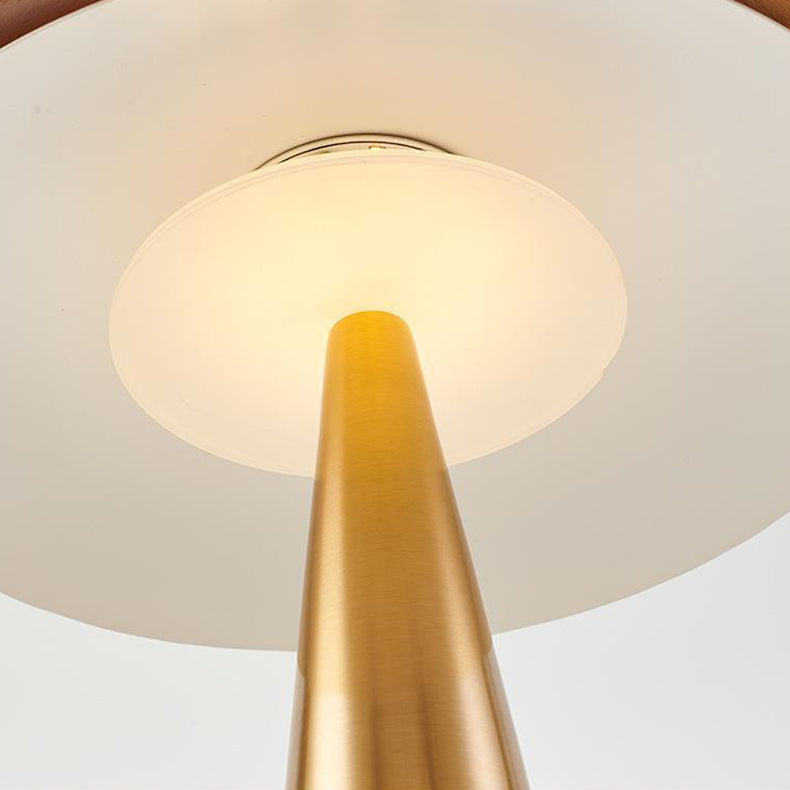 Contemporary Simplicity Iron Mushroom Shape 2-Light Table Lamp For Home Office